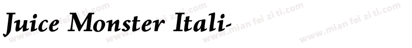 Juice Monster Itali字体转换